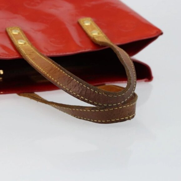 LOUIS VUITTON Monogram Vernis Reade PM Hand Bag Red Rouge - Picture 8 of 15